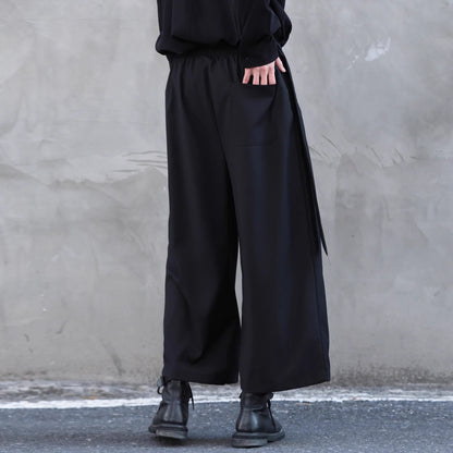 Tuck Cropped Wide Pants【TR3282】