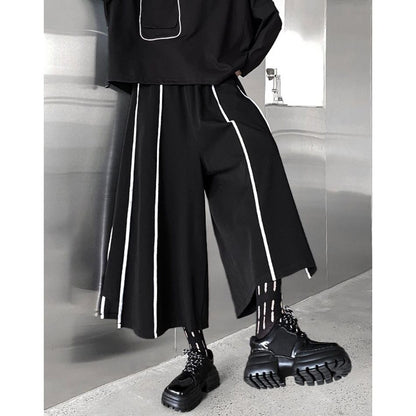 〈Unisex〉Wide-leg Line Pants【TR0511】