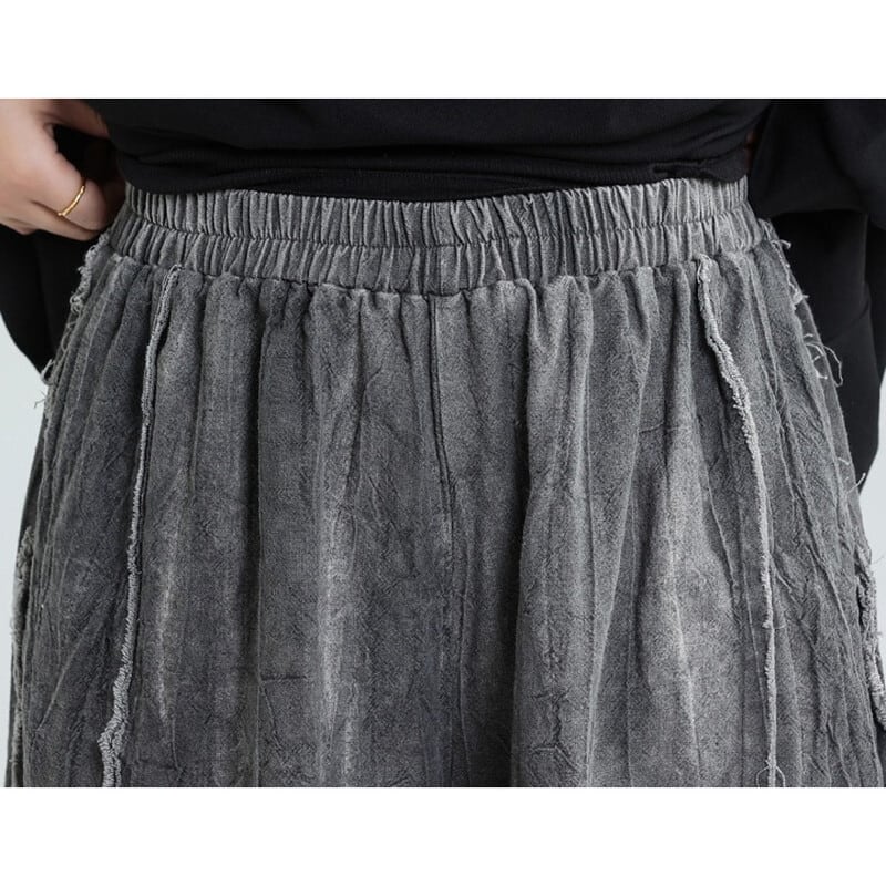Washed Wide-Leg Straight Pants【TR3204】