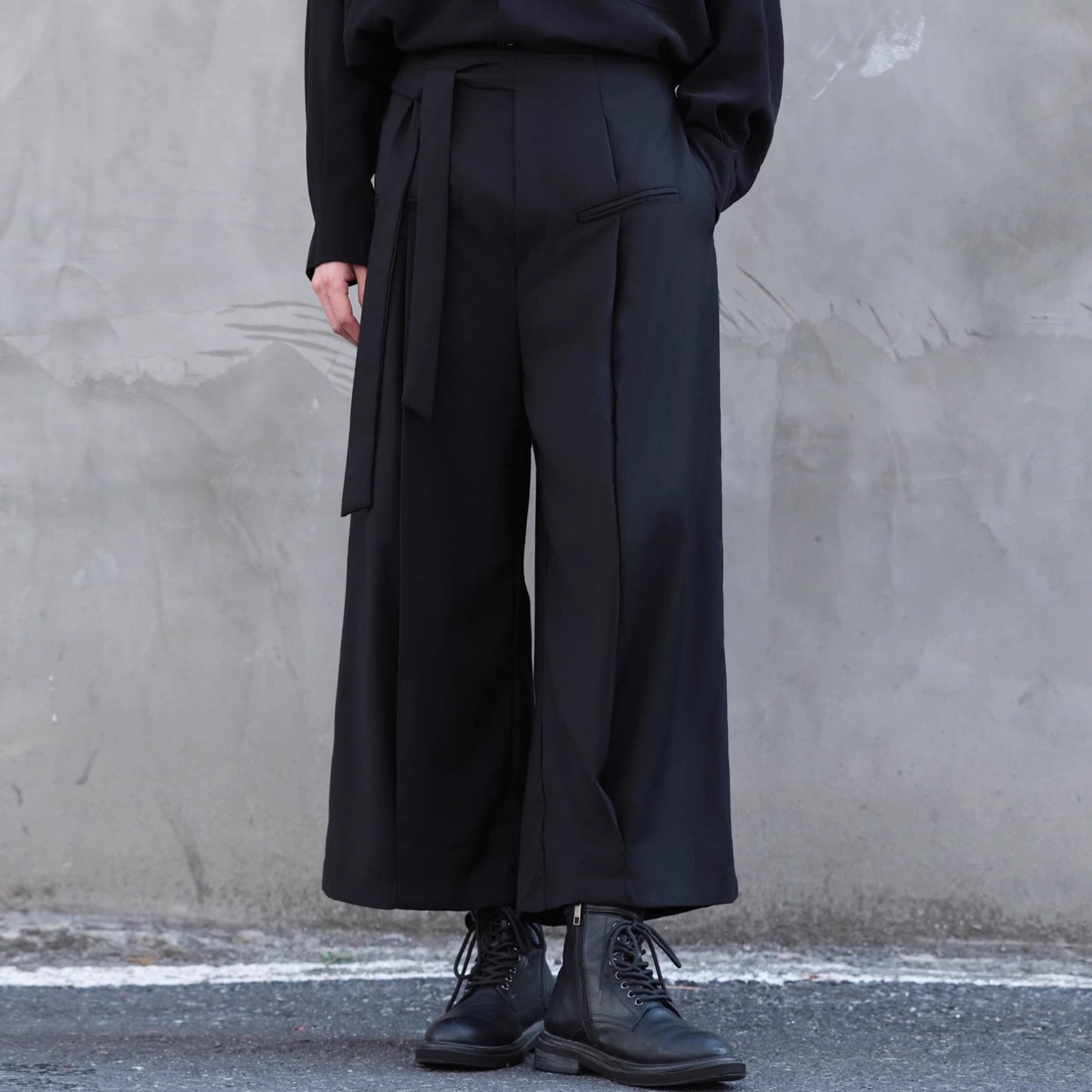 Tuck Cropped Wide Pants【TR3282】