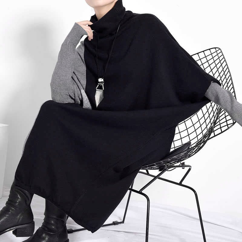 Turtleneck All-in-one Dress【TR1147】