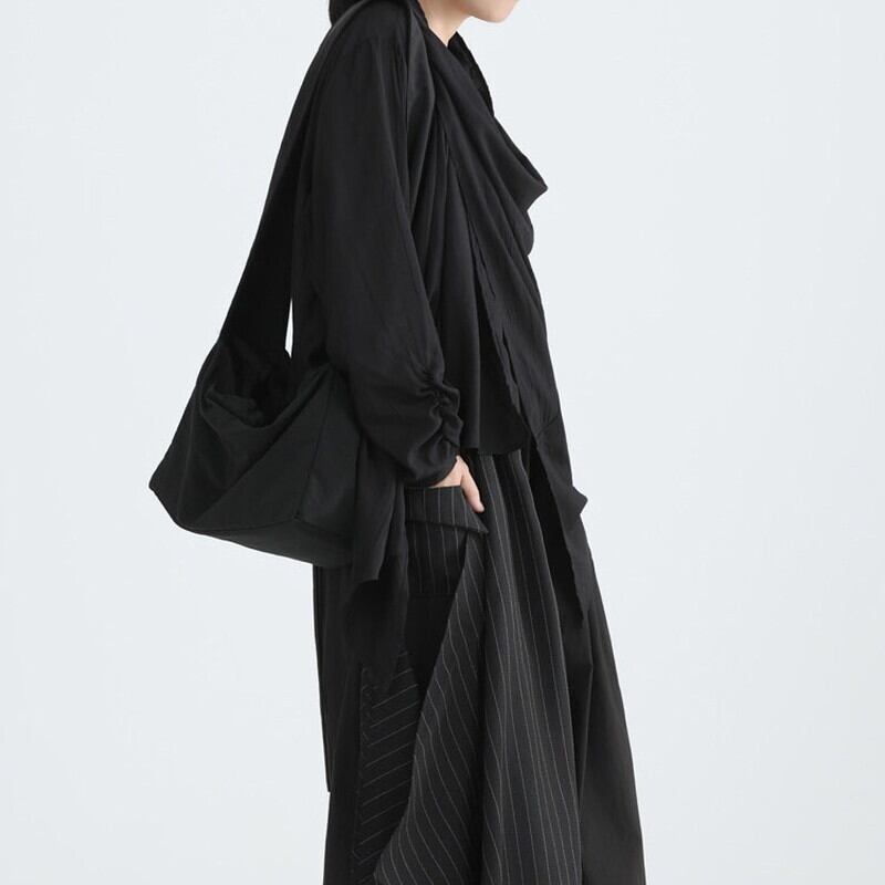 Asymmetry Drape Collared Shirt【TR3132】