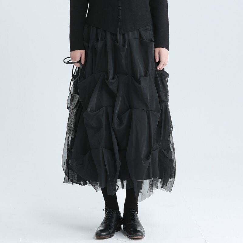Asymmetry Tulle Skirt【TR3162】