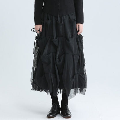 Asymmetry Tulle Skirt【TR3162】