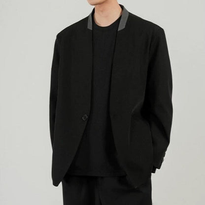 Contrast Collar Tailored Jacket【TR3330】