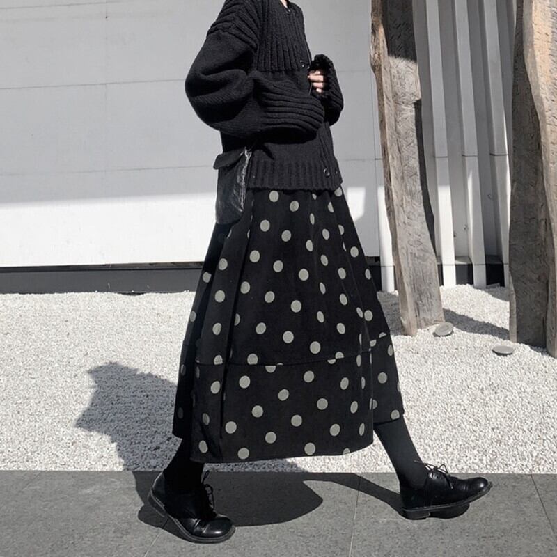 Tiered Corduroy Skirt【TR3152】