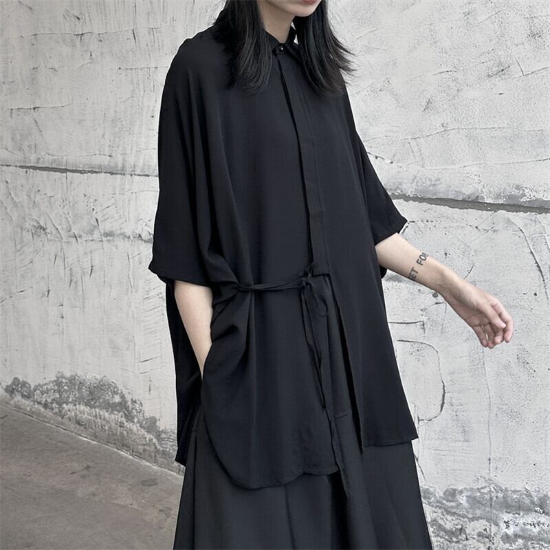 Long Slit Ovresize Collared Shirt【TR3103】
