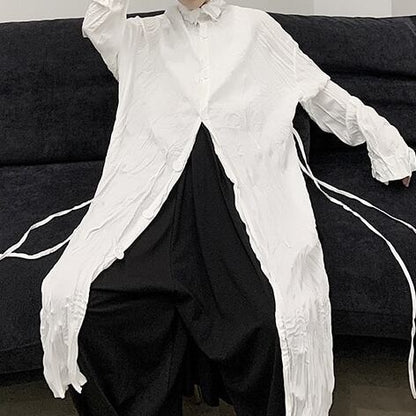 Crumply Oversize Long Shirt【TR3076】
