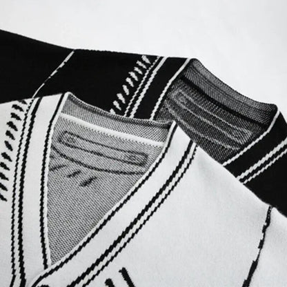 〈Unisex〉Knit Cardigan Letters Jacket【TR1226】