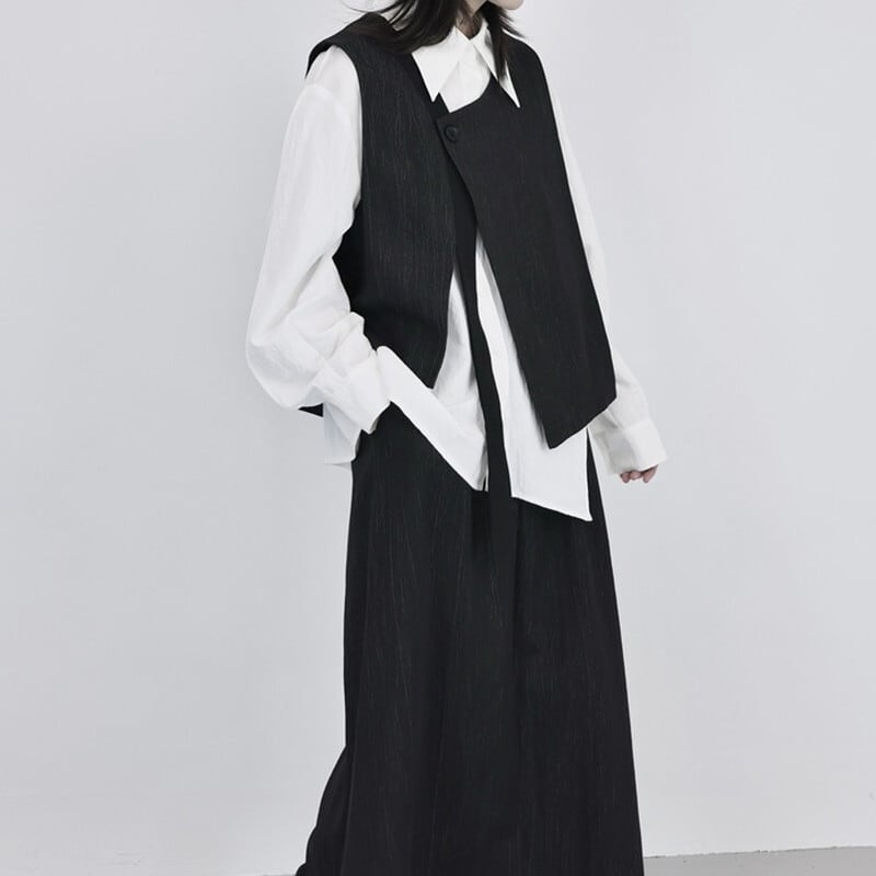 Asymmetry Chic Vest【TR3231】