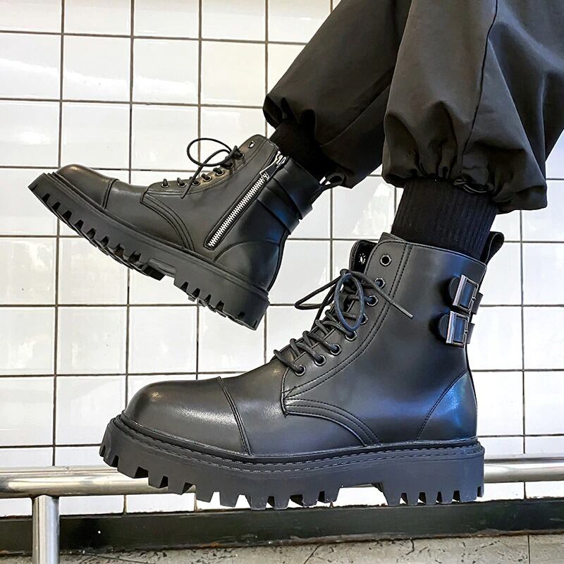 Lace-up Leather Boots【TR1296】
