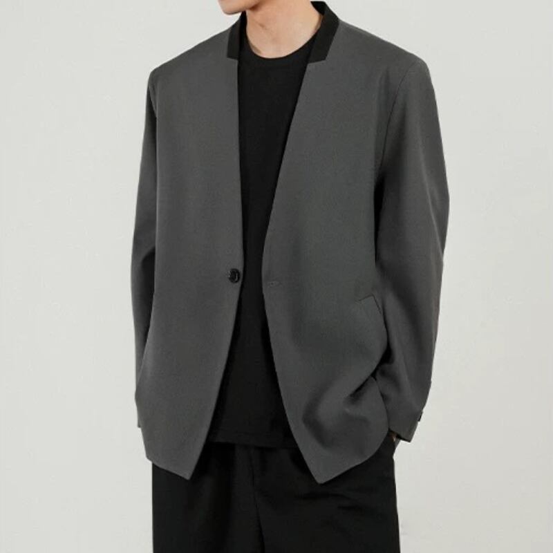 Contrast Collar Tailored Jacket【TR3330】