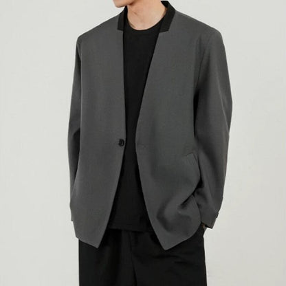 Contrast Collar Tailored Jacket【TR3330】