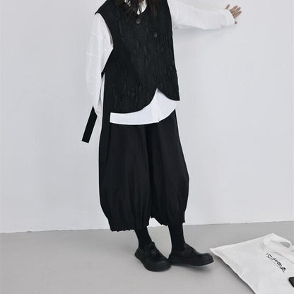 Retro Flower Embossed Vest【TR3239】