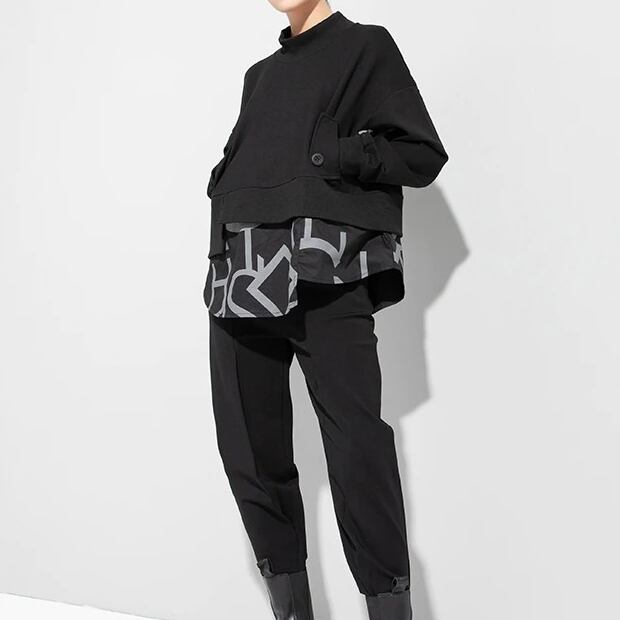 〈Unisex〉Docking Long Sleeve Sweat Shirt【TR1263】
