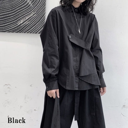 Loose Button Collared Shirt【TR3122】