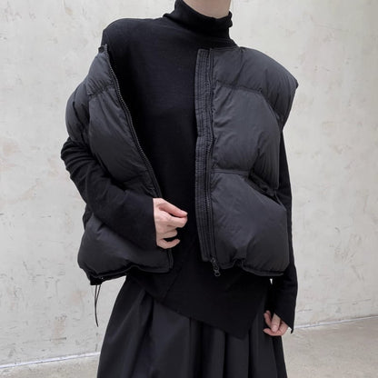 Quilting Round-Neck Jacket Vest【TR3233】