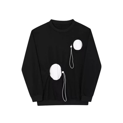 Contrast Cutout Long T-shirt【TR3345】