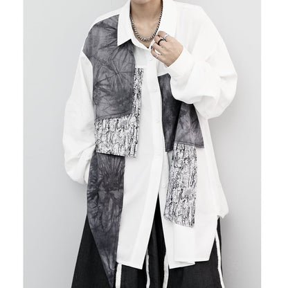 〈Unisex〉Patchwork Nichi Irregular Shirt【TR1324】