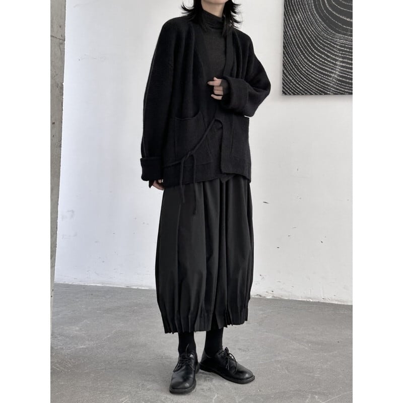 Oversize Big-Pocket Knit Jacket【TR3269】