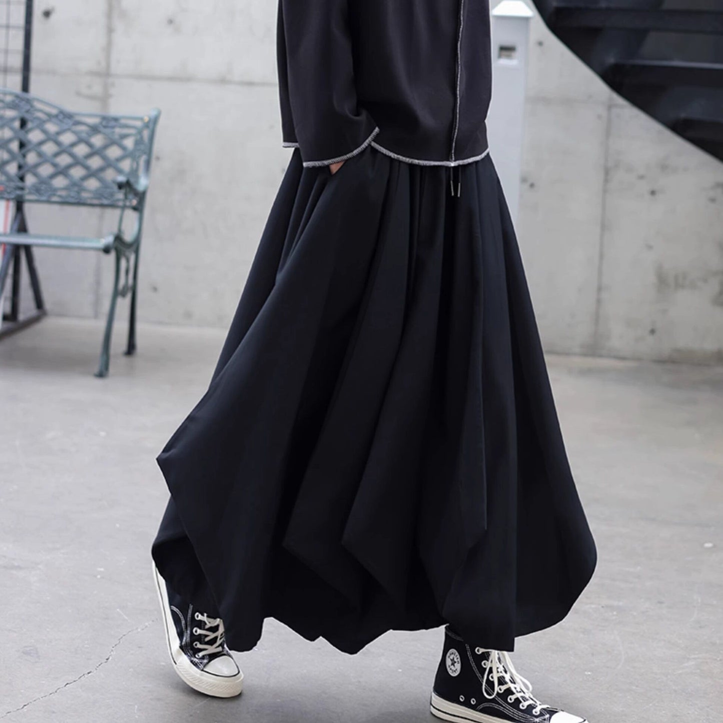Irregular Hem Balloon Pants【TR3283】