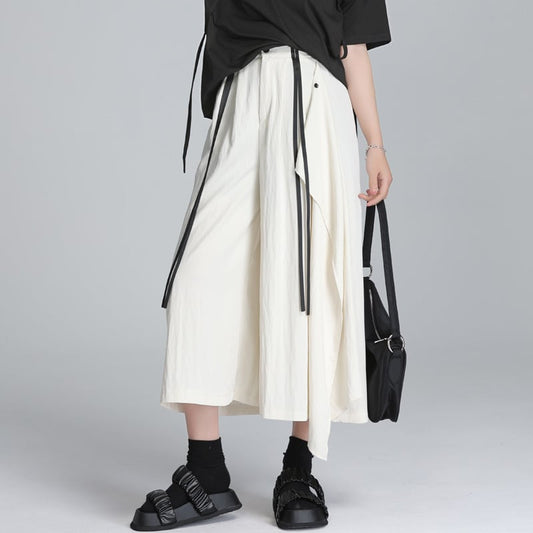 Flare Wide-Leg High-Waist Pants【TR3227】