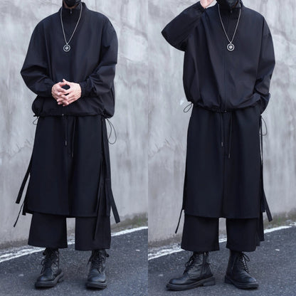 Layered-look Side Ribbon Pants【TR3298】