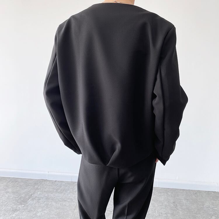 Casual Collarless Jacket【TR2481】