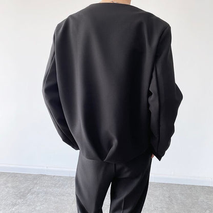 Casual Collarless Jacket【TR2481】