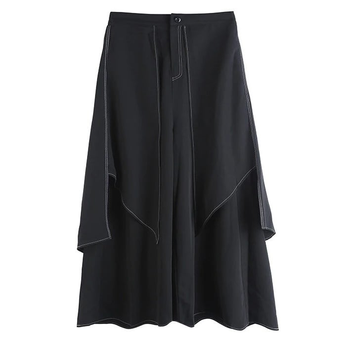 〈Unisex〉High Waist Long Wide Pants【TR1156】