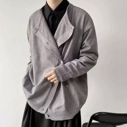 Asymmetric Button Jacket【TR3346】