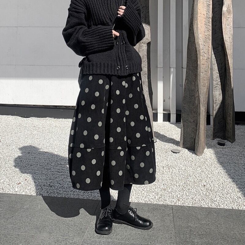 Tiered Corduroy Skirt【TR3152】