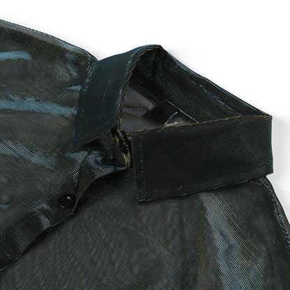 Gross Shiny See-Through Shirt【TR1416】