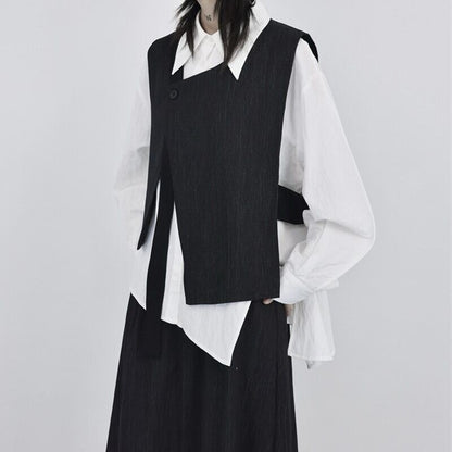 Asymmetry Chic Vest【TR3231】