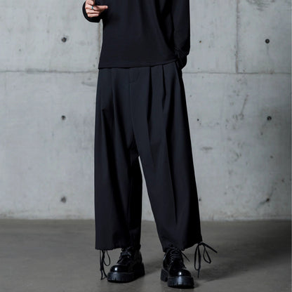 Drawstring Hem Tuck Ankle Pants【TR3300】