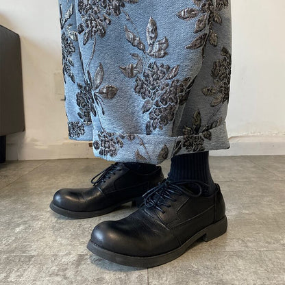 Floral Embroidered Ankle Wide Pants【TR3317】