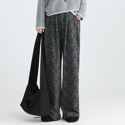 Paisley Straight Wide Pants【TR3209】