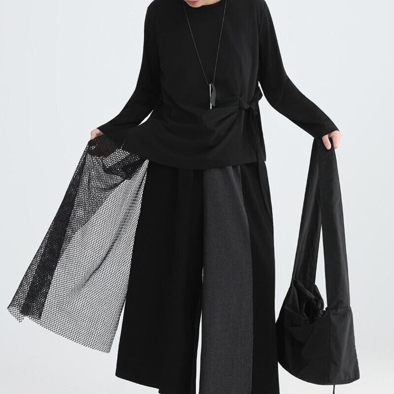 Side-Ribbon Loose T-Shirt【TR3144】