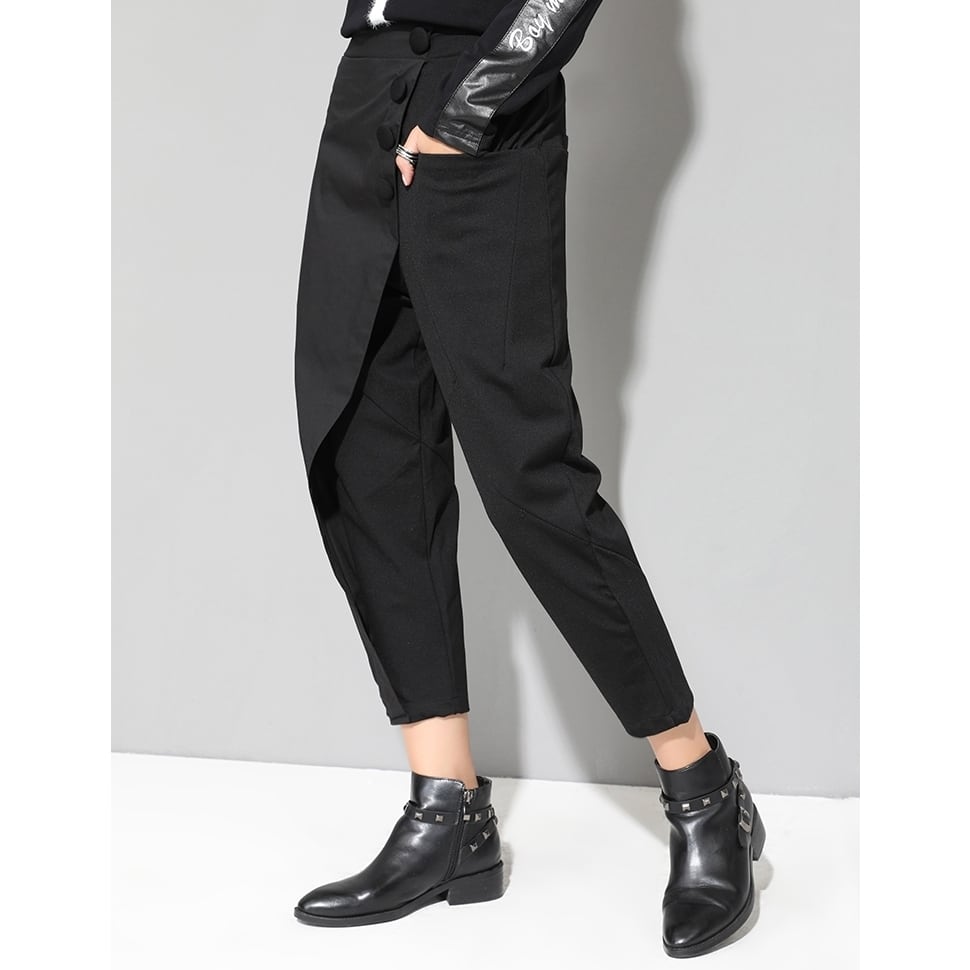 〈Unisex〉Casual Irregular Cropped Pants【TR1371】