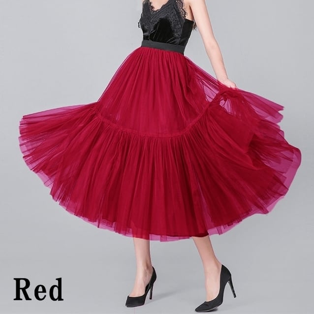 Tulle Chiffon Tiered Skirt【TR1373】