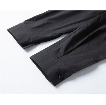 Band-Collar Tie Collared Shirt【TR3123】