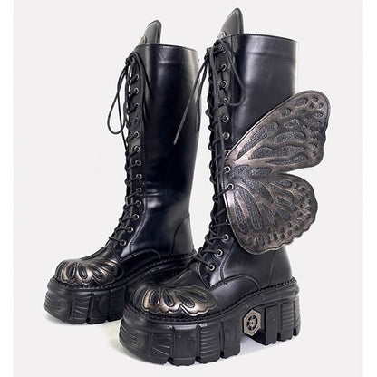 Metallic Butterfly Boots【TR3386】