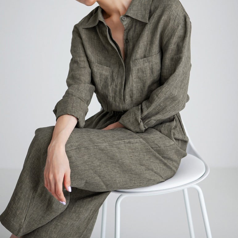 〈Unisex〉Wide Leg Jump Suit Setup【TR2880】