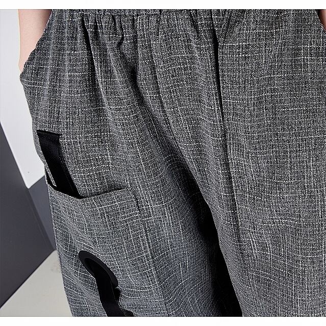 〈Unisex〉Wide Irregular Cropped Pants【TR1351】