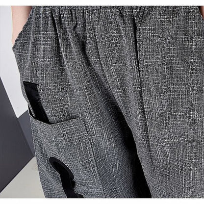 〈Unisex〉Wide Irregular Cropped Pants【TR1351】