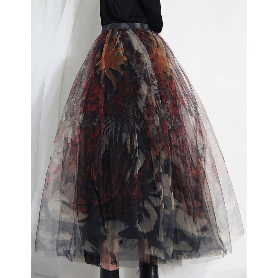 Tulle Lace Flower Skirt【TR1270】