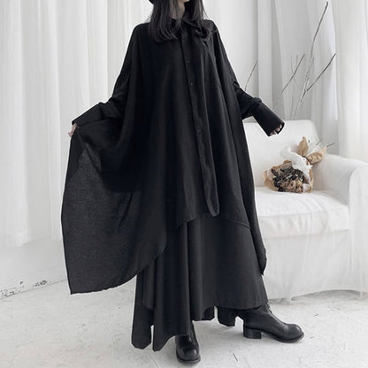 〈Unisex〉Irregular Long Huge Shirt【TR1411】