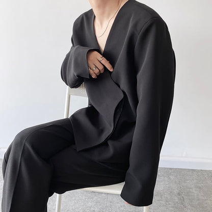 Casual Collarless Jacket【TR2481】