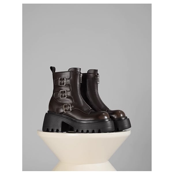 Metal Belt Martin Boots【TR3389】