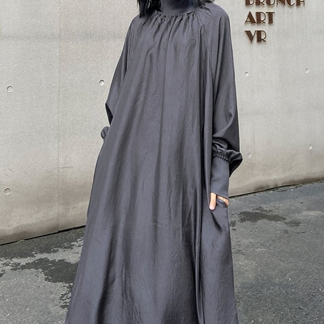 Shadow High-neck All-in-one Dress【TR0474】